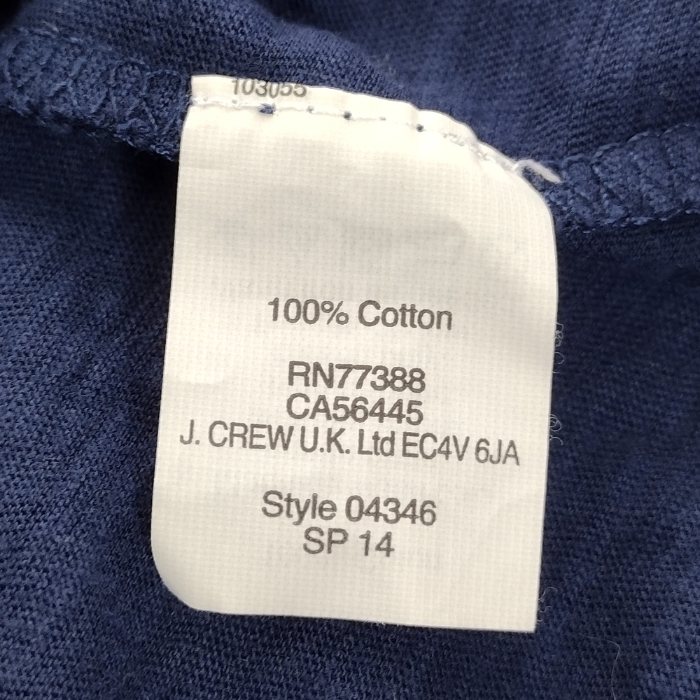 Madewell Women's Cotton Blue Short Sleeve V-Neck T-Shirt Basic Top - Picture 11 of 13